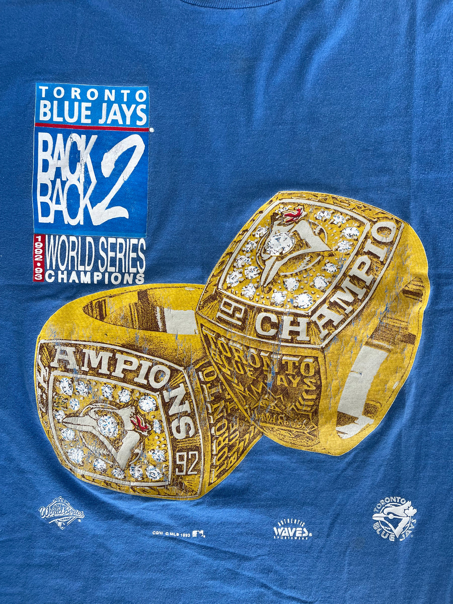 Vintage 1993 Toronto Blue Jays World Series Back 2 Back Tee XL