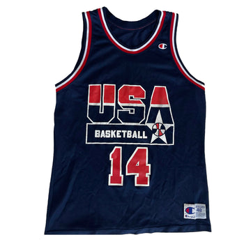 Vintage Champion Team USA Basketball Alonzo Mourning Jersey XL