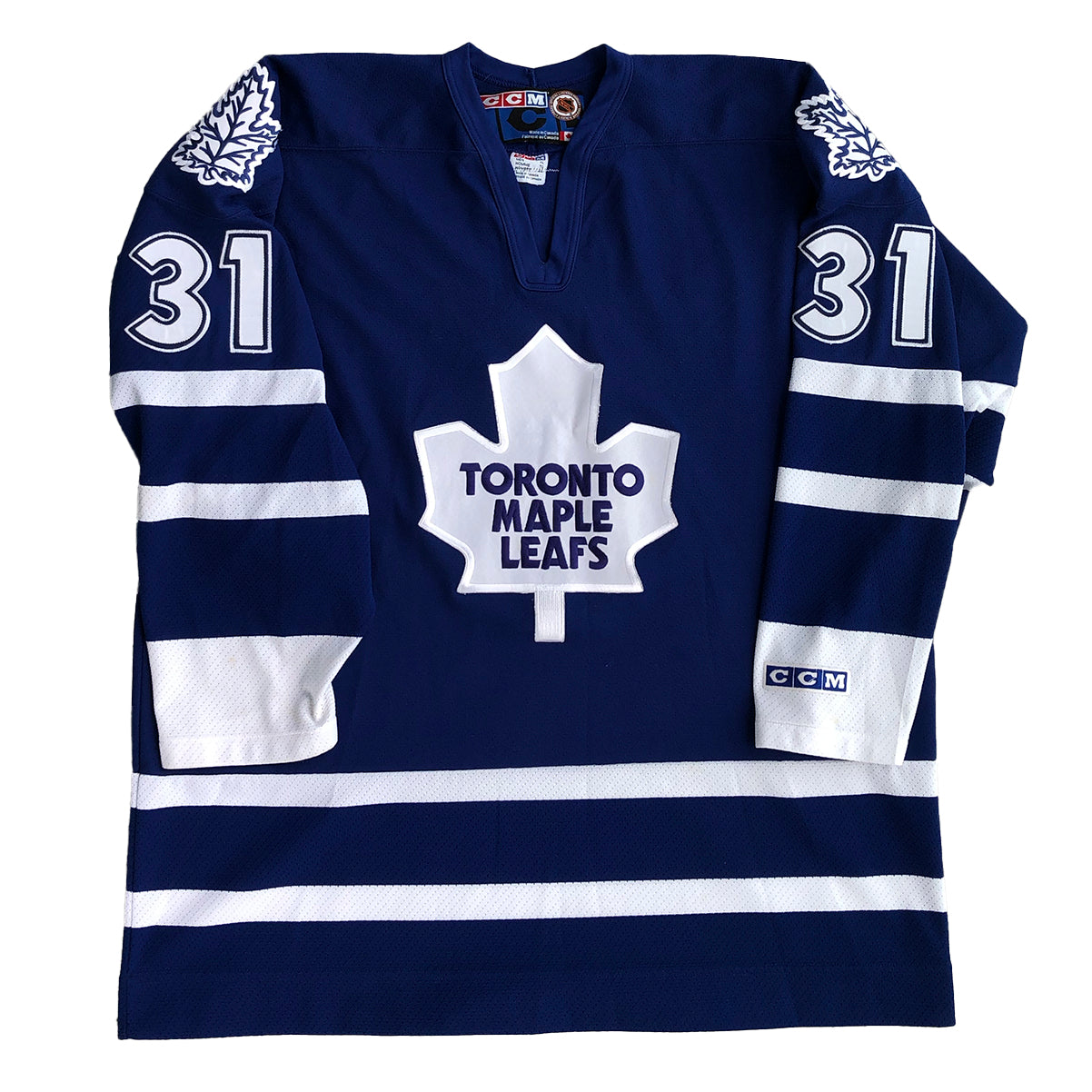 Preowned As-Is CCM NHL Toronto Maple Leafs #31 Curtis Joseph Stitch jersey  R3