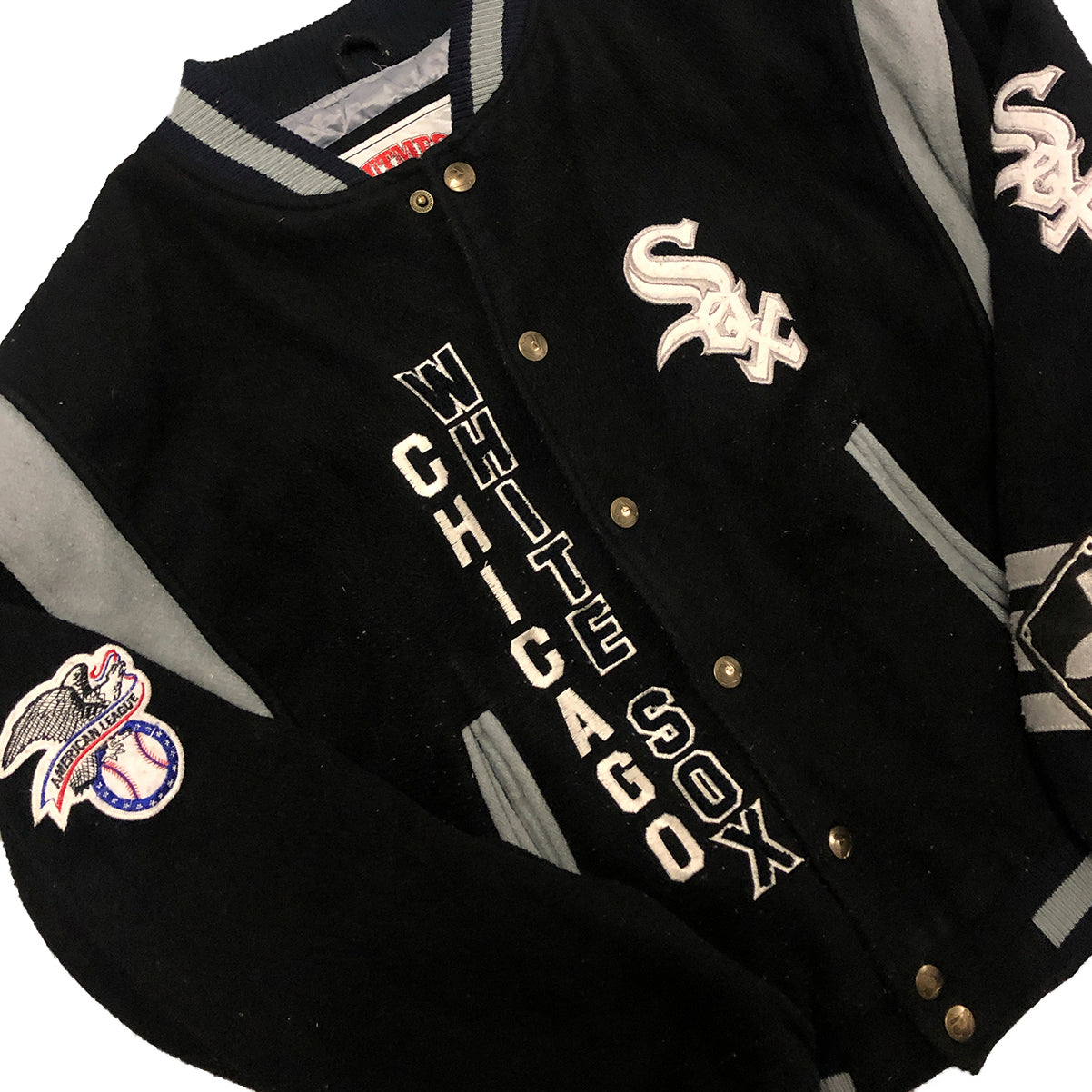 Vintage RARE Chicago White Sox MLB Nutmeg Wool Blend Jacket Size L