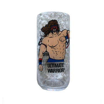 Vintage WWF 1990 Ultimate Warrior Glass Cup
