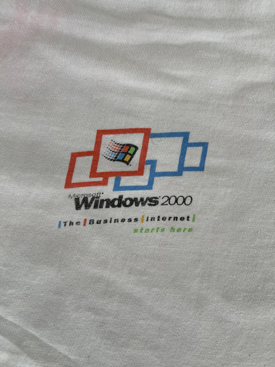 Vintage 2000s Microsoft Windows Promo Tee L