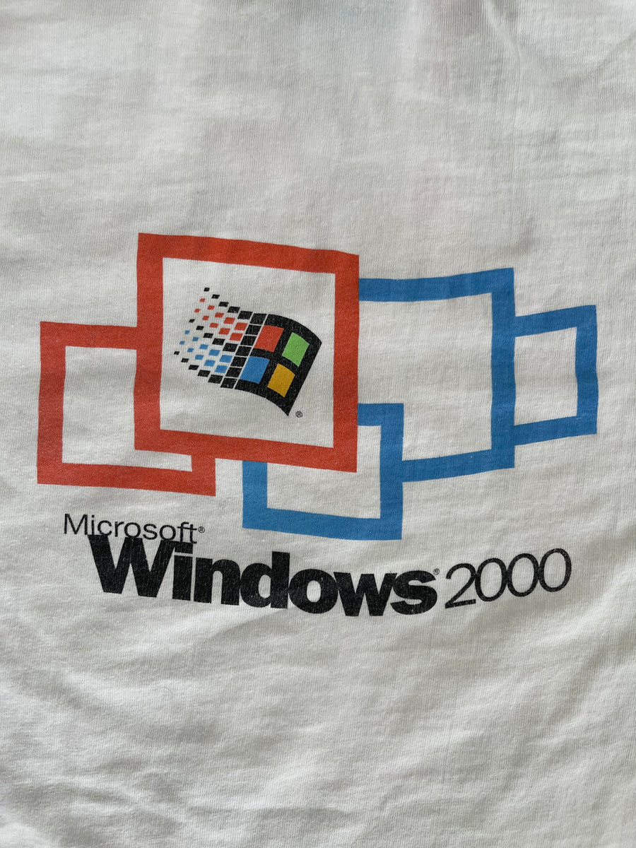 Vintage 2000s Microsoft Windows Promo Tee L