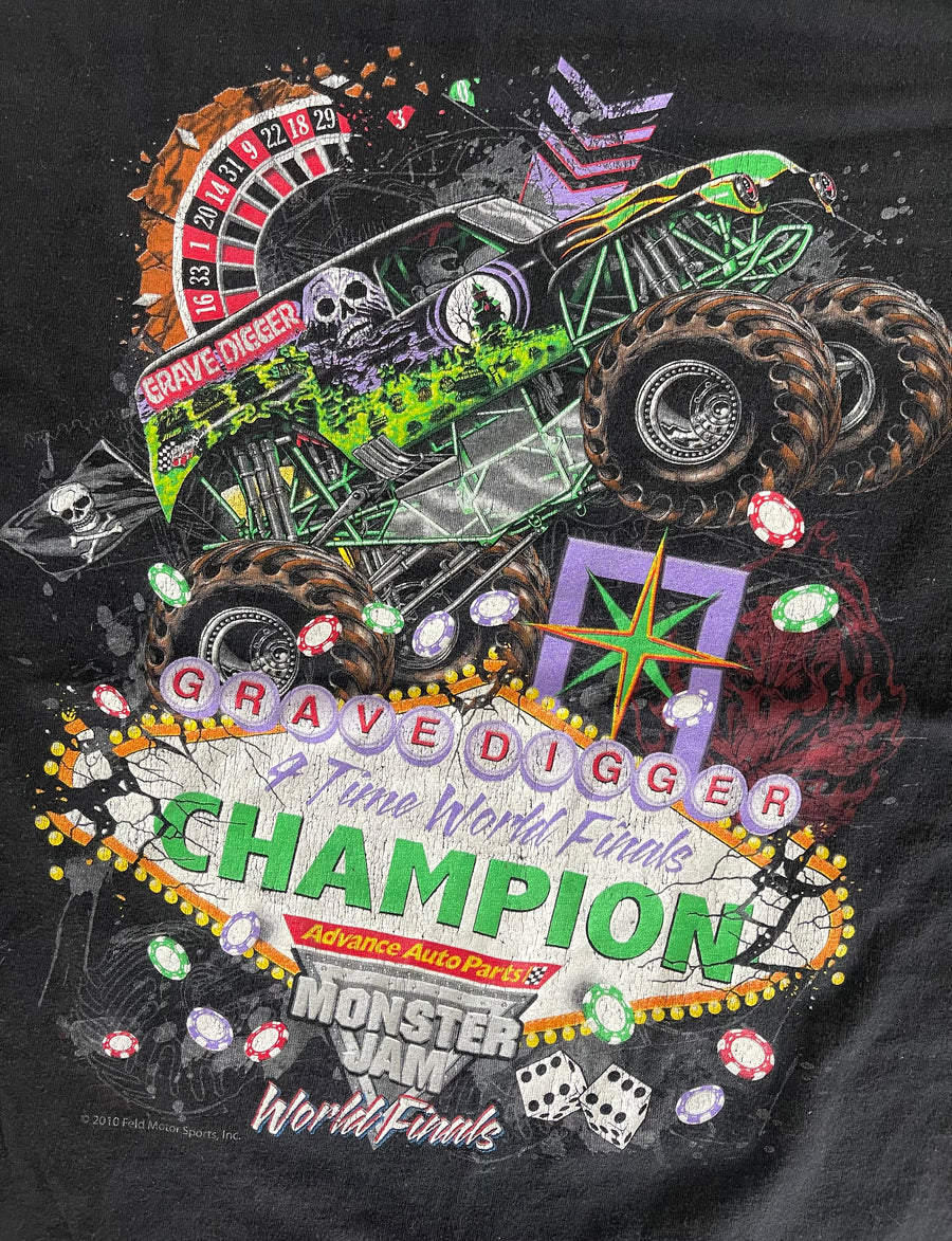 2010 Monster Jam Gravedigger Motor Sport Tee M