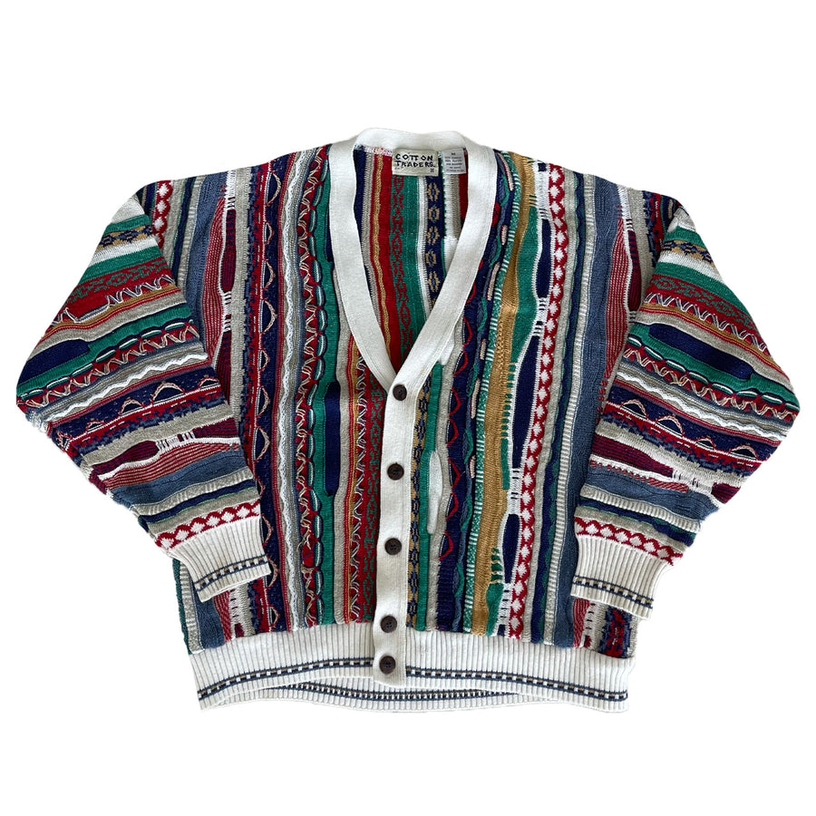 Vintage Cotton Traders Coogi Style Cardigan Sweater M