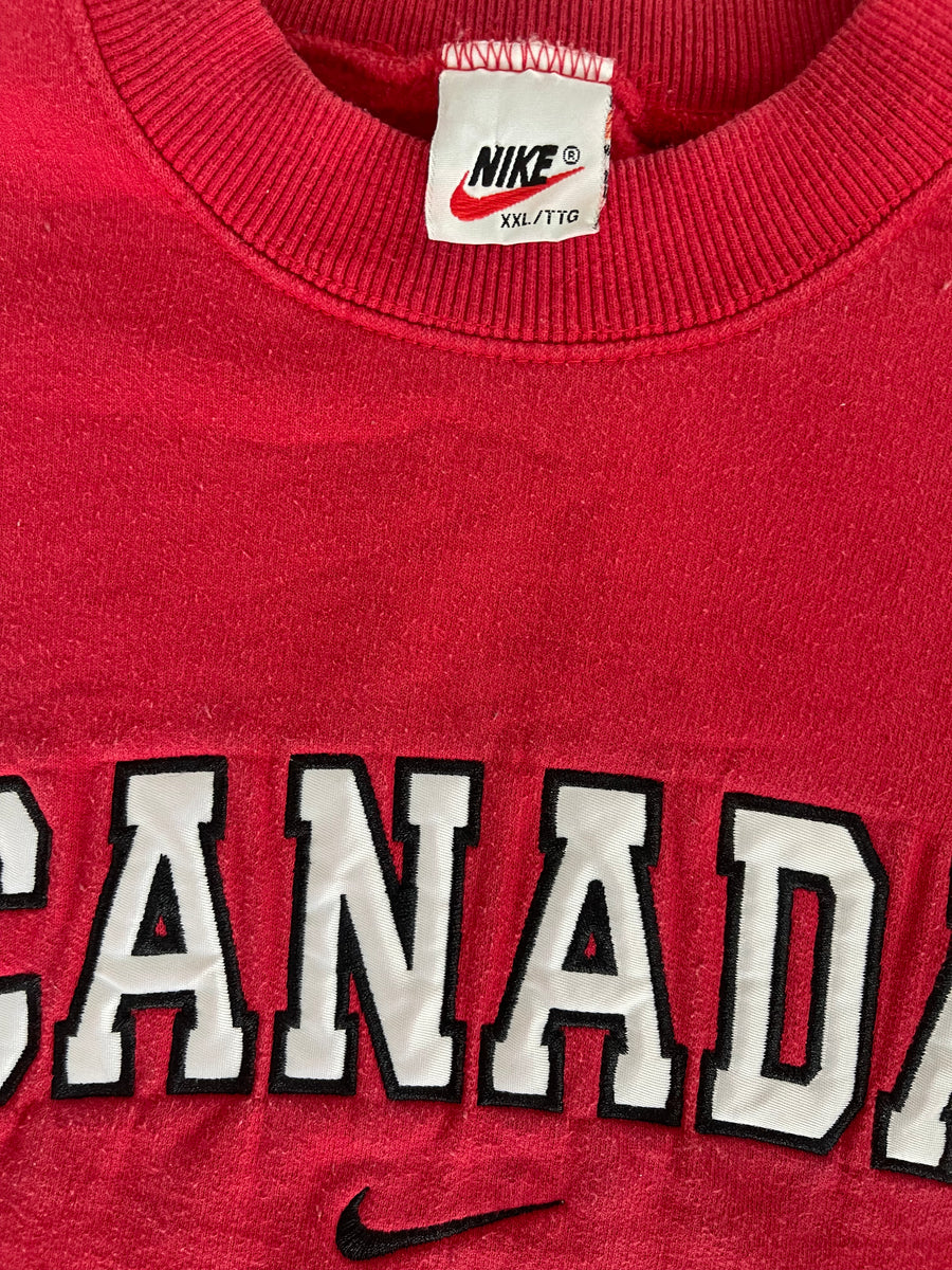 Vintage Canada Nike Center Swoosh Sweater XXL