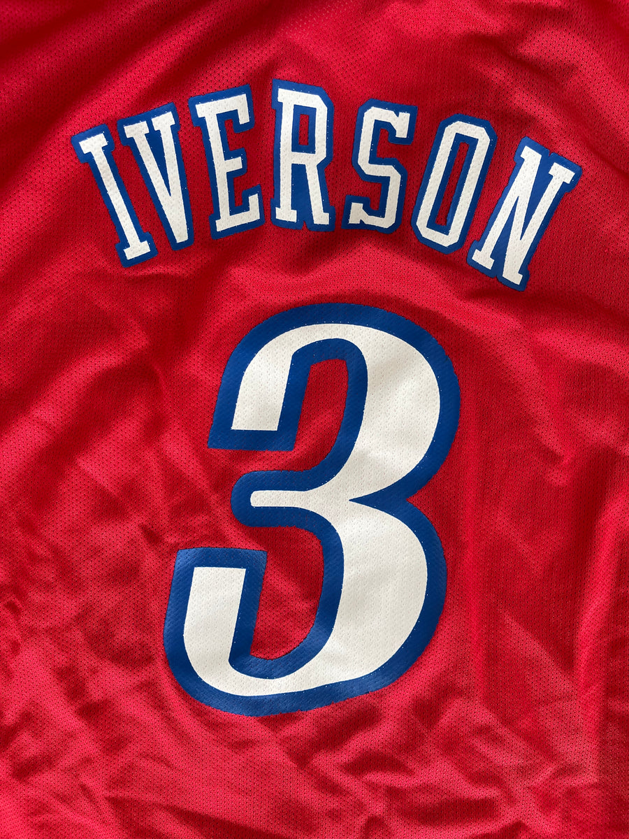 Vintage Reebok Allen Iverson Philadelphia 76ers Jersey L