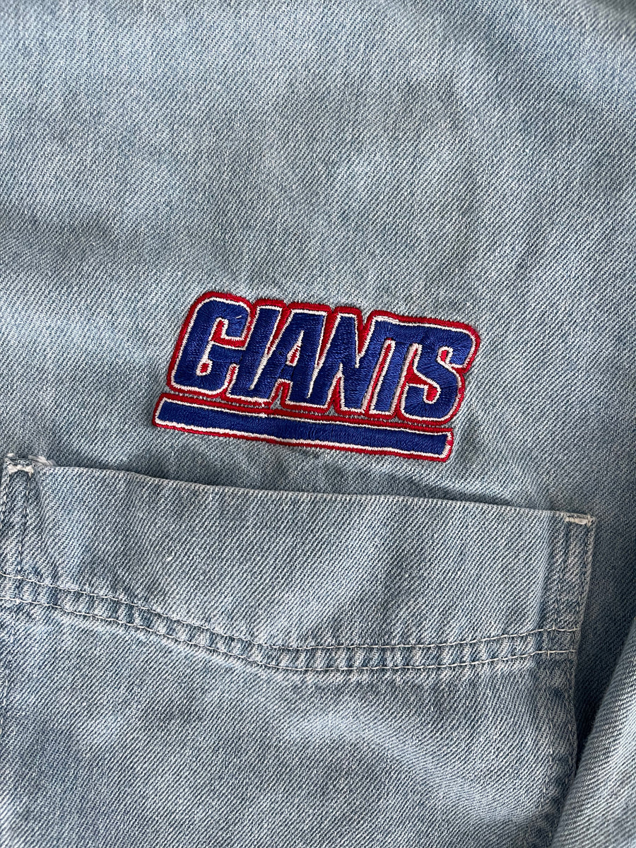 Vintage New York Giants Denim Button Up XL