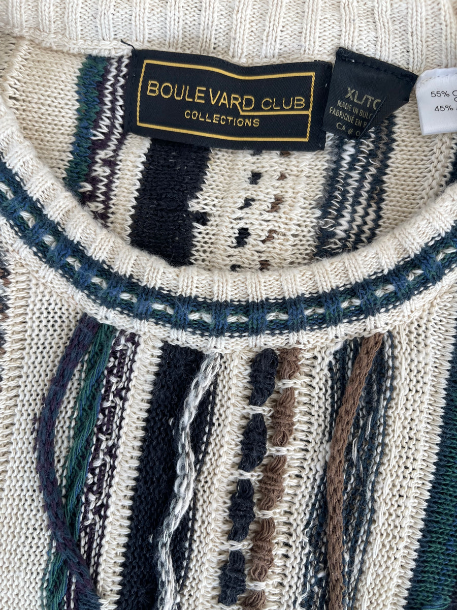 Vintage Boulevard Club Coogi Style Sweater XL