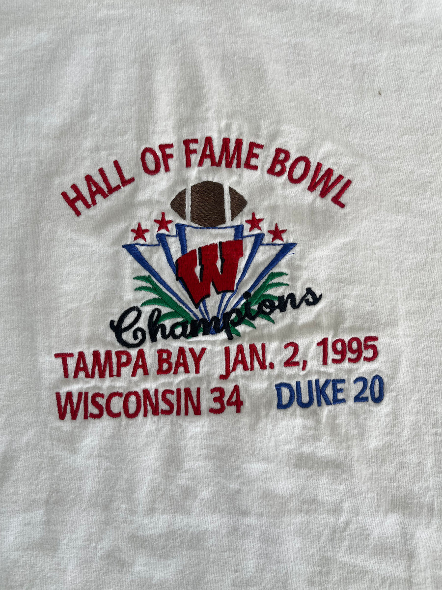 Vintage 1995 Hall of Fame Bowl Wisconsin vs Duke Tee XXL