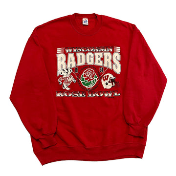 Vintage Wisconsin Badgers Rose Bowl Crewneck Sweater XL