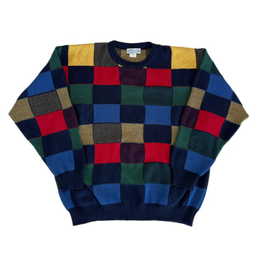 Vintage Avanrata For Harry Rosen Colorbock Knit Sweater L
