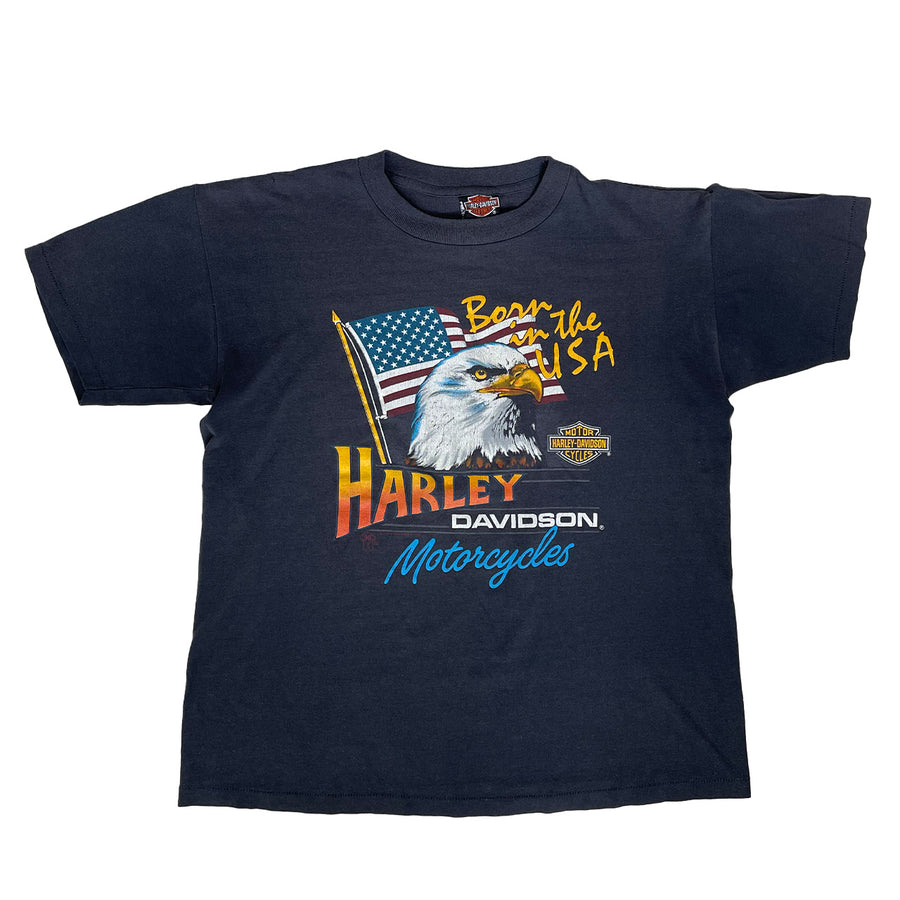 Vintage 1986 Born In The USA Harley Davidson Tee L