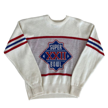 Vintage 1986 Superbowl New York Giants Knit Wool Sweater M