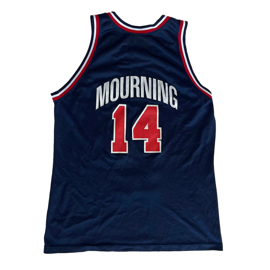 Vintage Champion Team USA Basketball Alonzo Mourning Jersey XL