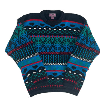 Vintage Knit Coogi Style Concrete Crewneck Sweater M