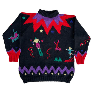Vintage 1988 Berek Hand Knit Ski Sweater M