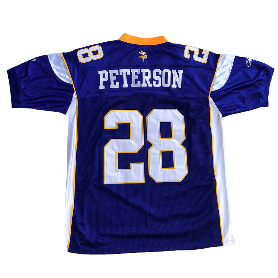 Authentic Reebok On Field Minnesota Vikings Adrian Peterson #28 Jersey L