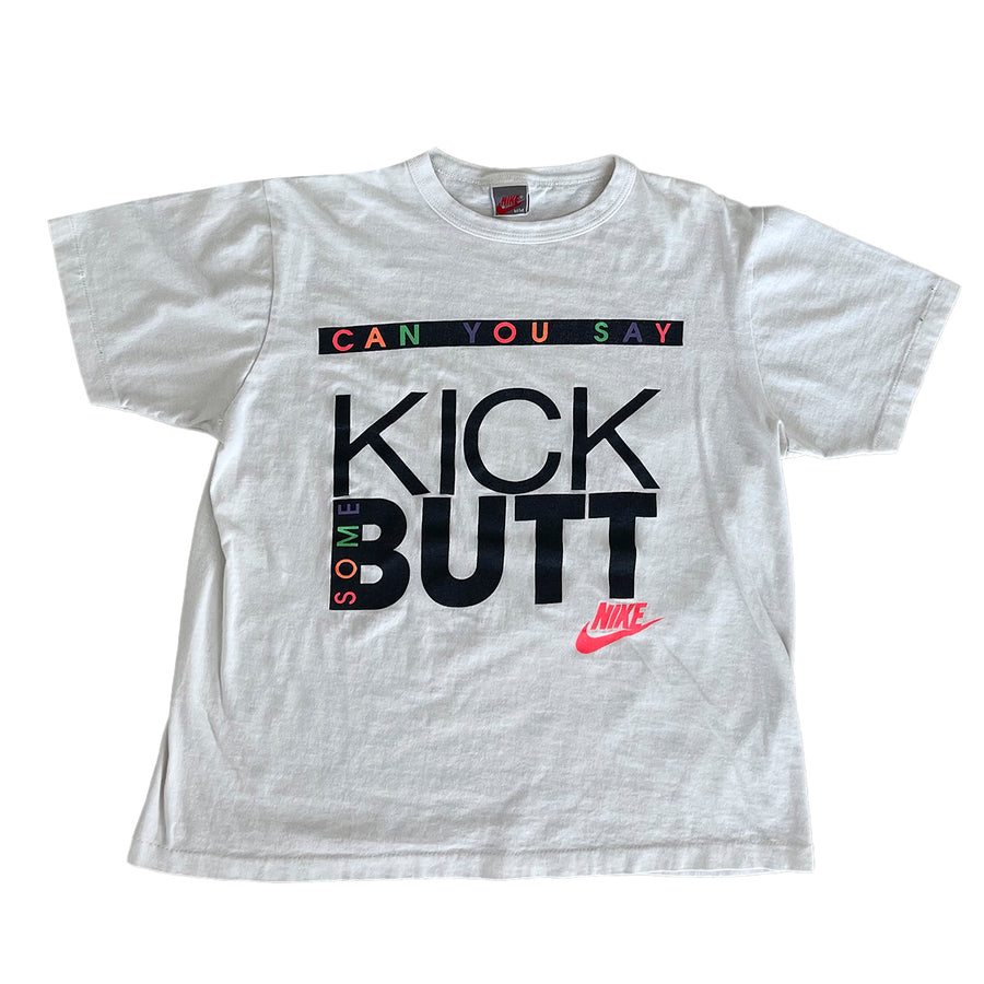 Vintage Nike Grey Tag Kick Butt Tee M