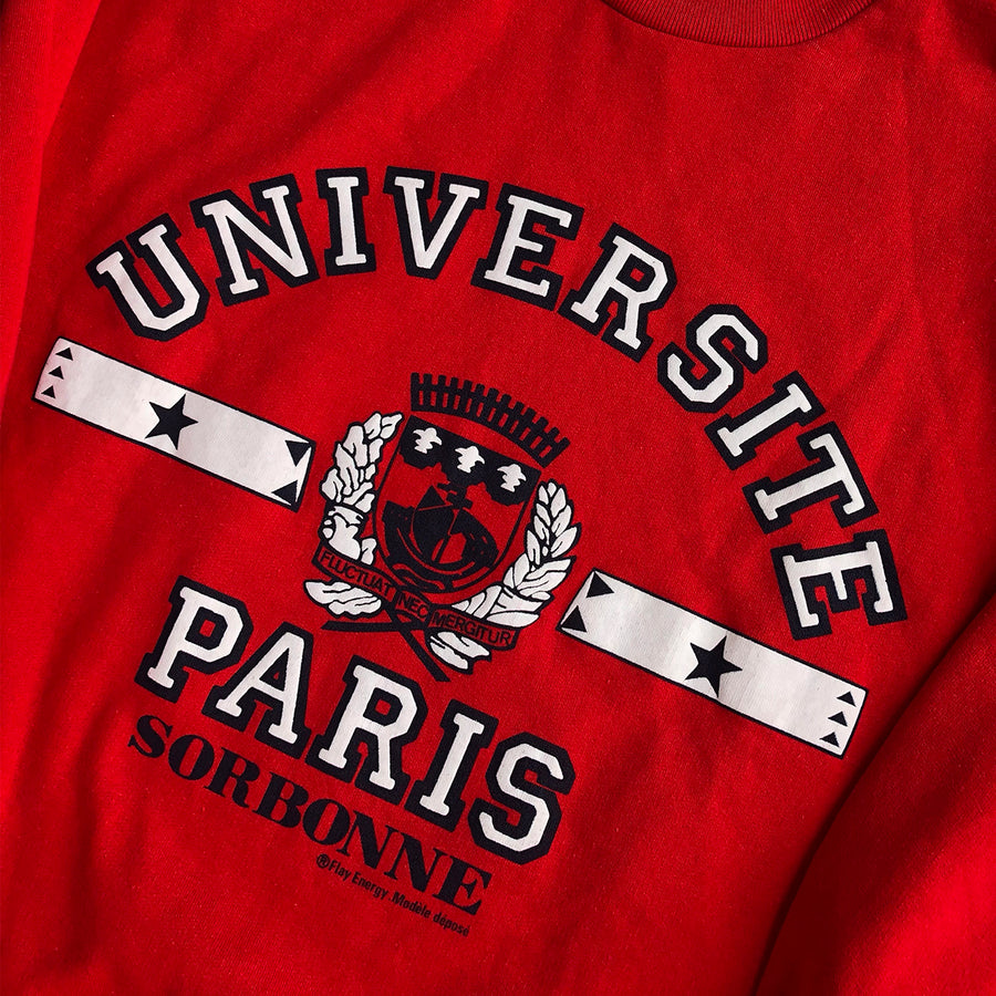 Vintage 90s Universite Paris Sorbonne Crewneck Sweater L/XL