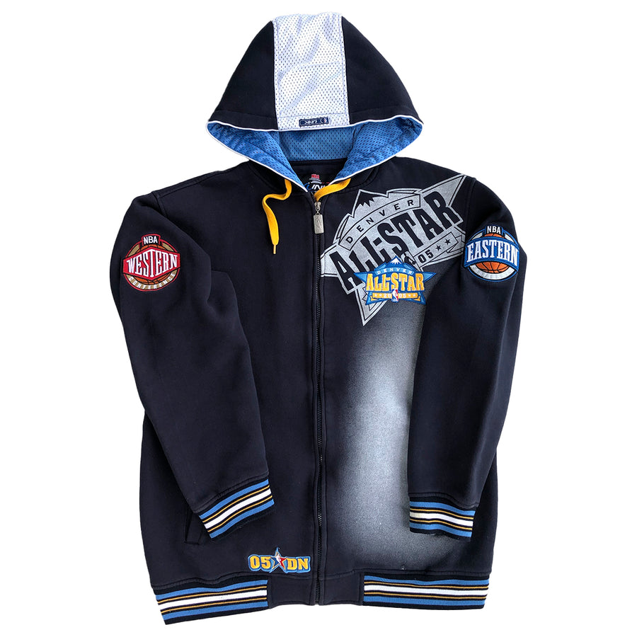 Rare UNK 2005 Denver Nuggets All-Star Game Zip Up Hoodie L