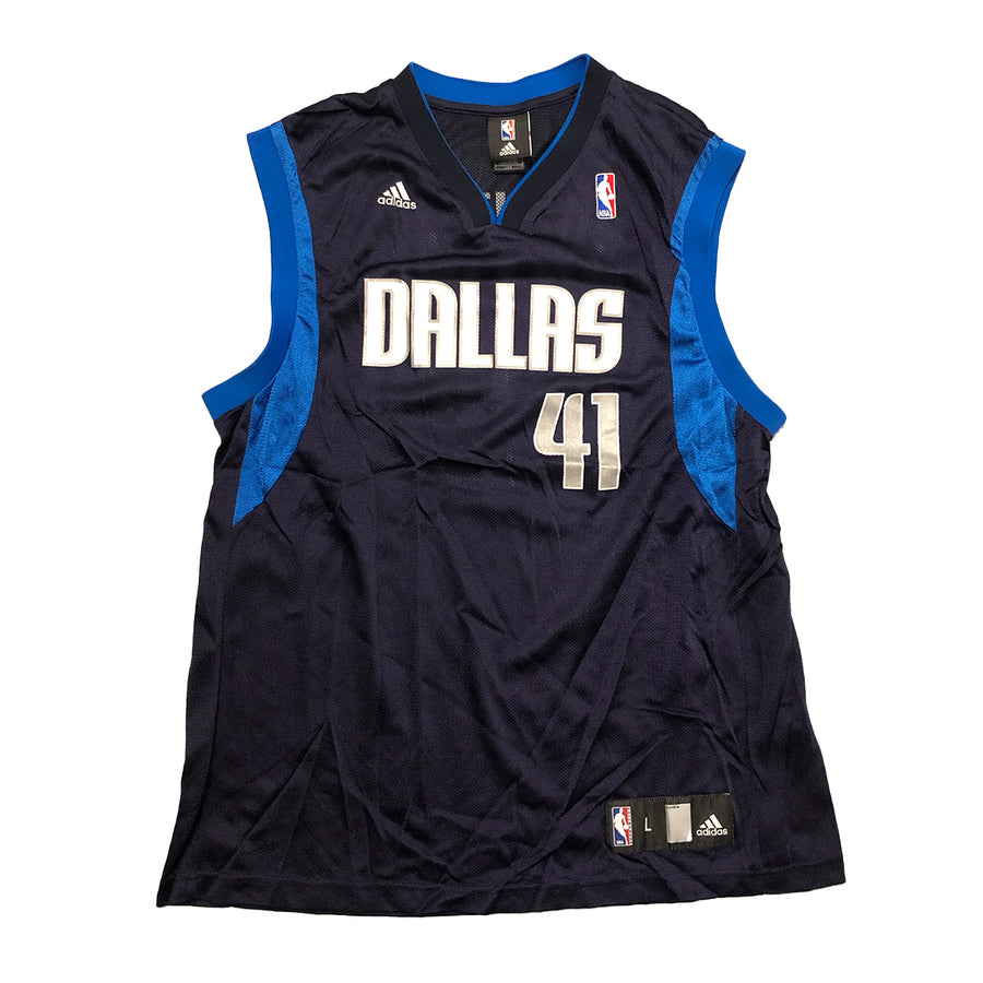 Adidas Dirk Nowitzki Dallas Mavericks #41 Jersey L