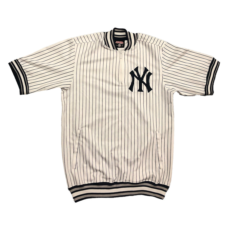 Stitches New York Yankees Half Zip Pullover Tee M/L