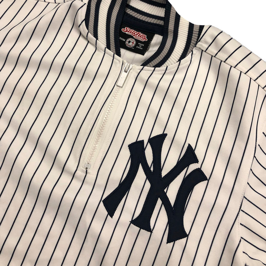 Stitches New York Yankees Half Zip Pullover Tee M/L