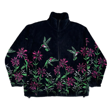 Vintage 1990s Black Mountain Fleece Zip Up Sweater M
