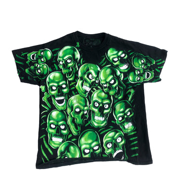 Liquid Blue Skull Pile Tee L