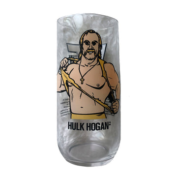 Vintage 1990 Wrestling Hulk Hogan Glass Cup