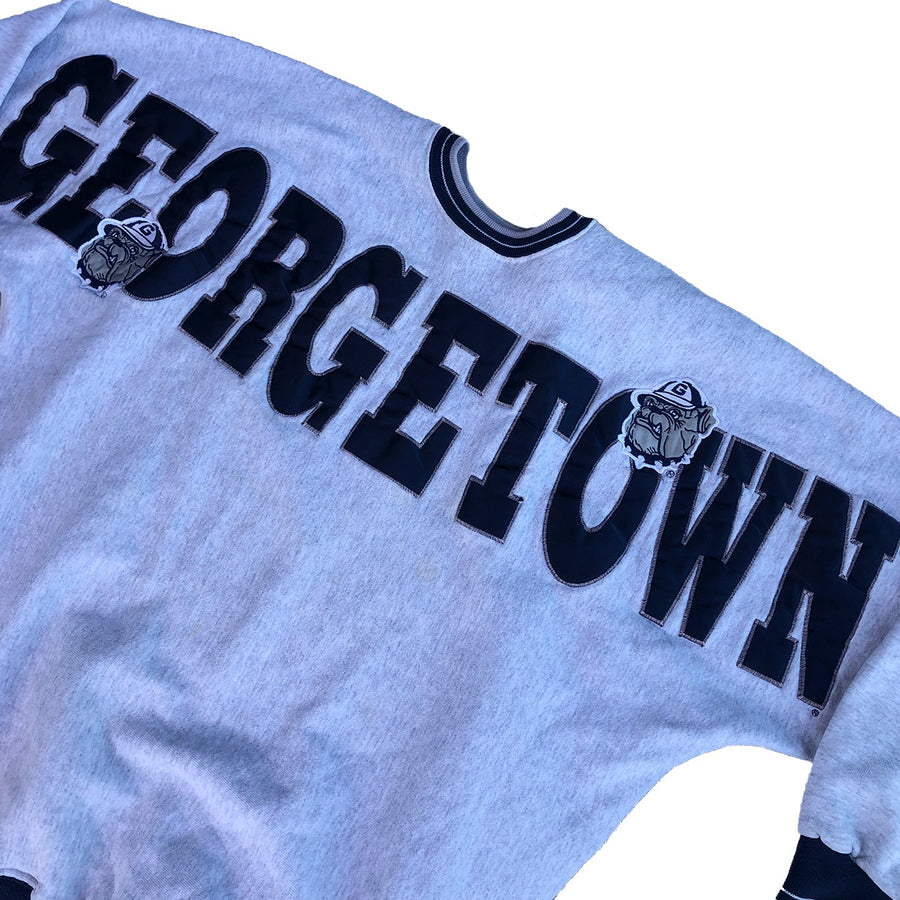 Vintage Georgetown Hoyas Spellout Crewneck Sweater XXL