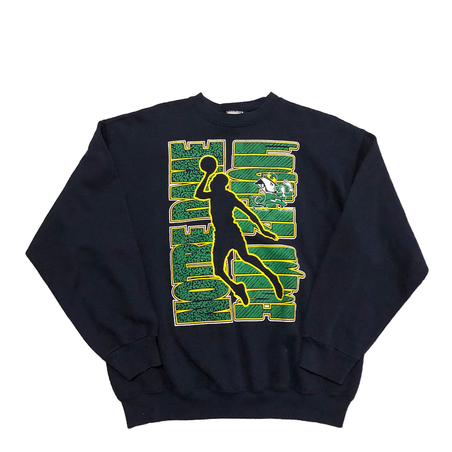 Vintage Notre Dame Basketball Crewneck Sweater L/XL