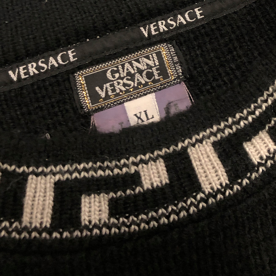 Vintage Versace Jeans Couture Spellout Sweater XL