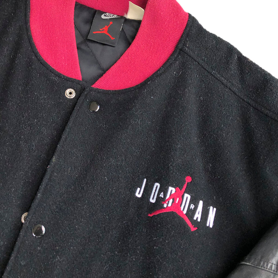 Vintage Air Jordan Letterman Wool and Leather Jacket L