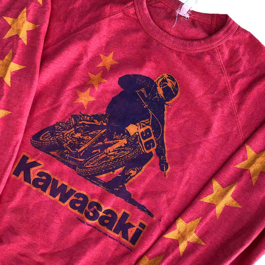 Vintage Kawasaki Motorcycle Crewneck Sweater L