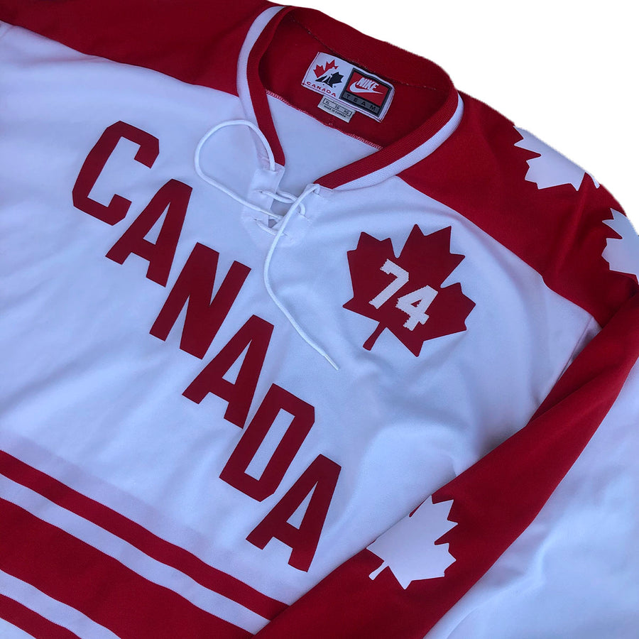 Vintage Retro Nike 1974 Team Canada Olympic Hockey Jersey XL