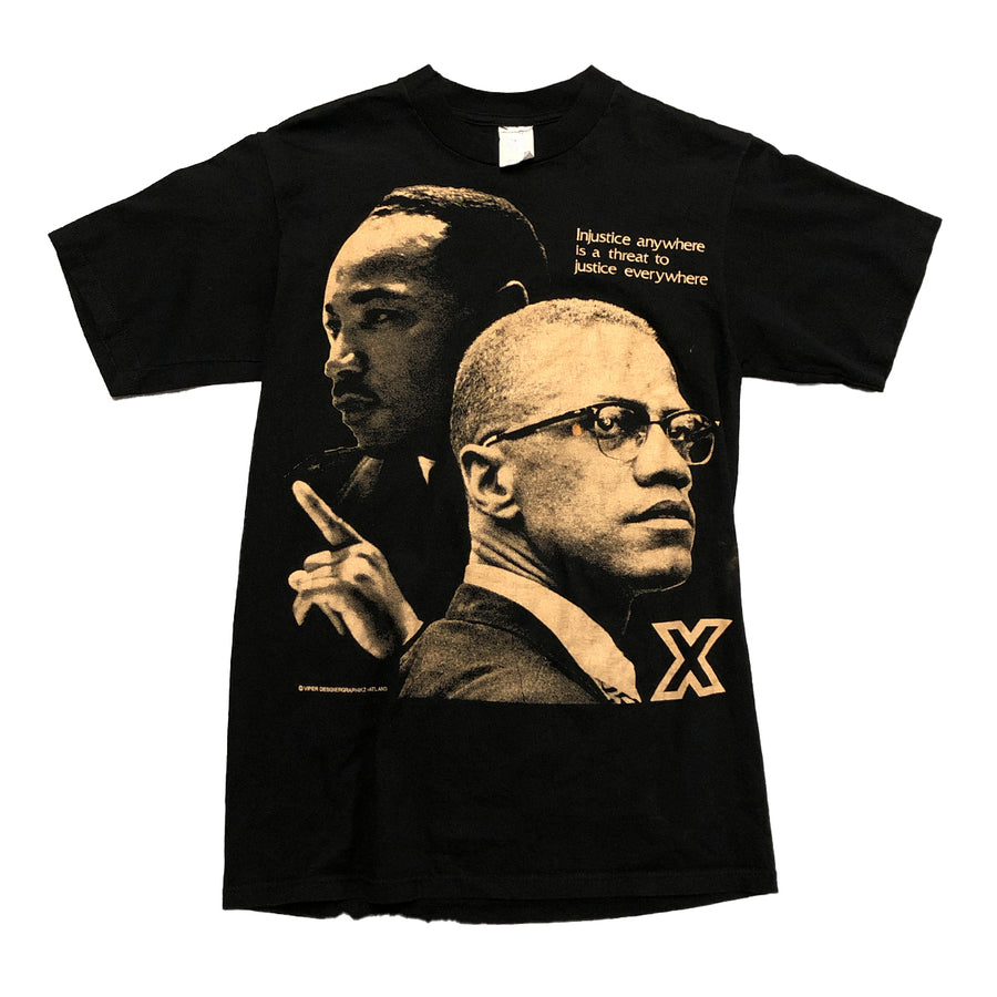 Vintage Martin Luther King x Malcolm X Tee M