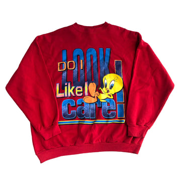 Vintage 1997 Looney Tunes Tweety Bird Crewneck Sweater XL