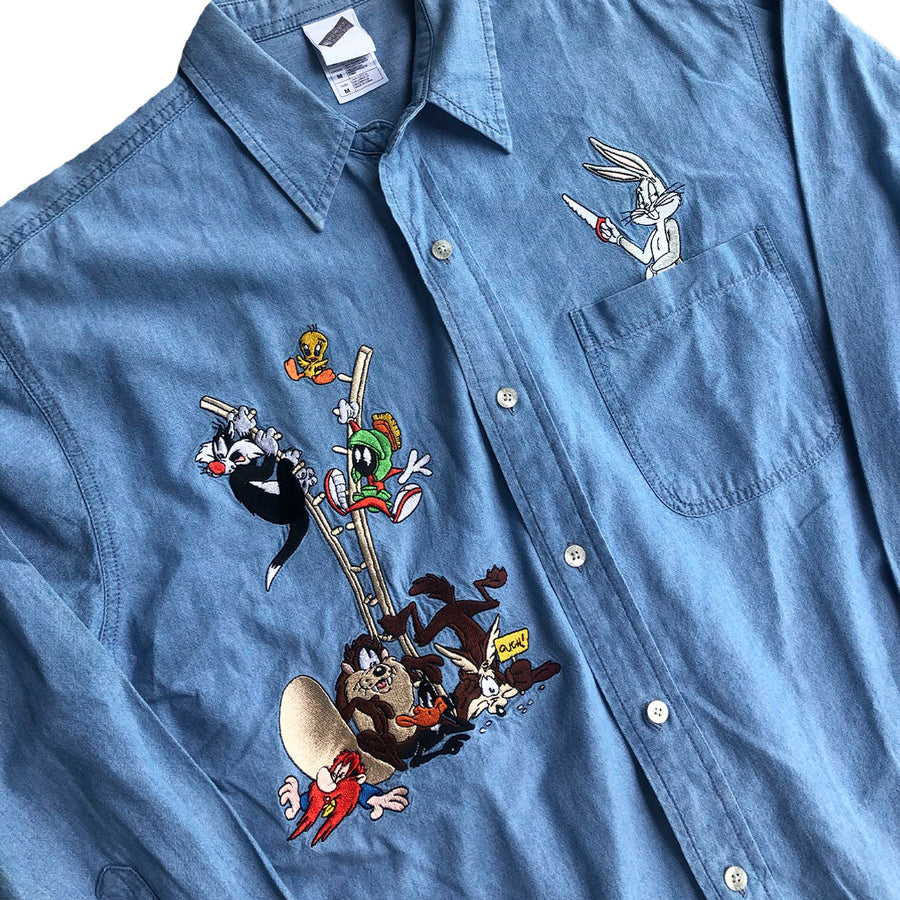 Vintage Looney Tunes Button Up M
