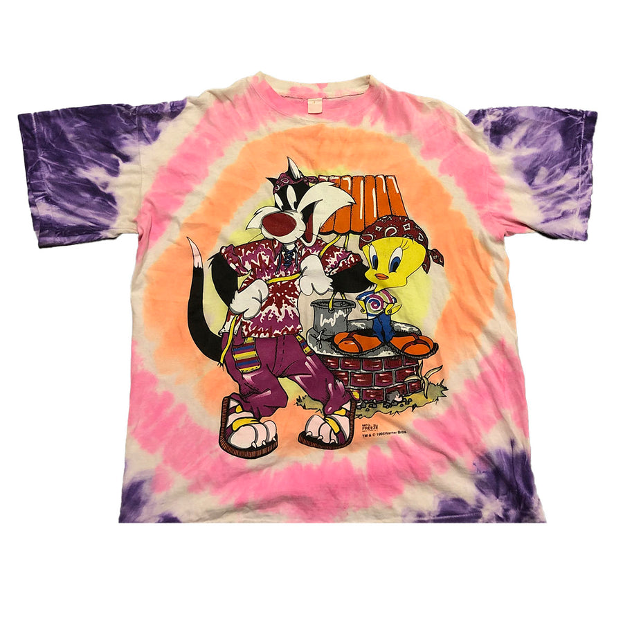 Vintage 1995 Tye Die Looney Tunes Tee XL