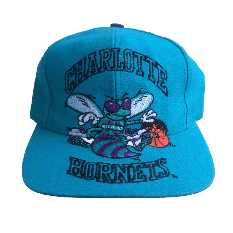 Vintage BIG Logo Charlotte Hornets Snapback