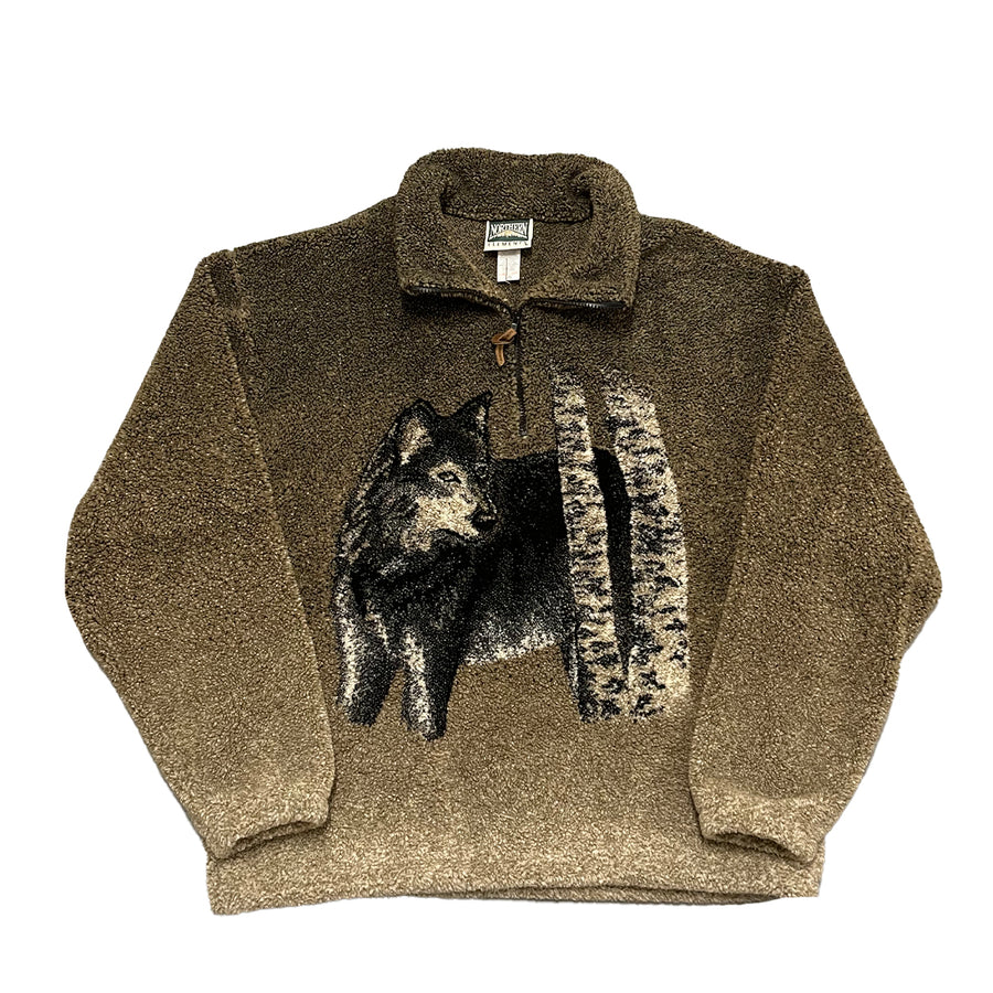 Vintage Northern Elements Fleece Half Zip Sweater L