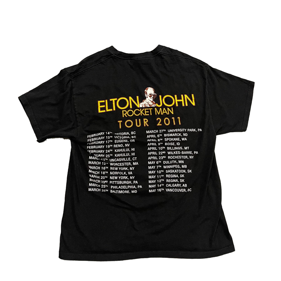 2011 Elton John Rocket Man The Hits World Tour Tee L