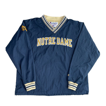 Vintage Champion Notre Dame Pullover Jacket L