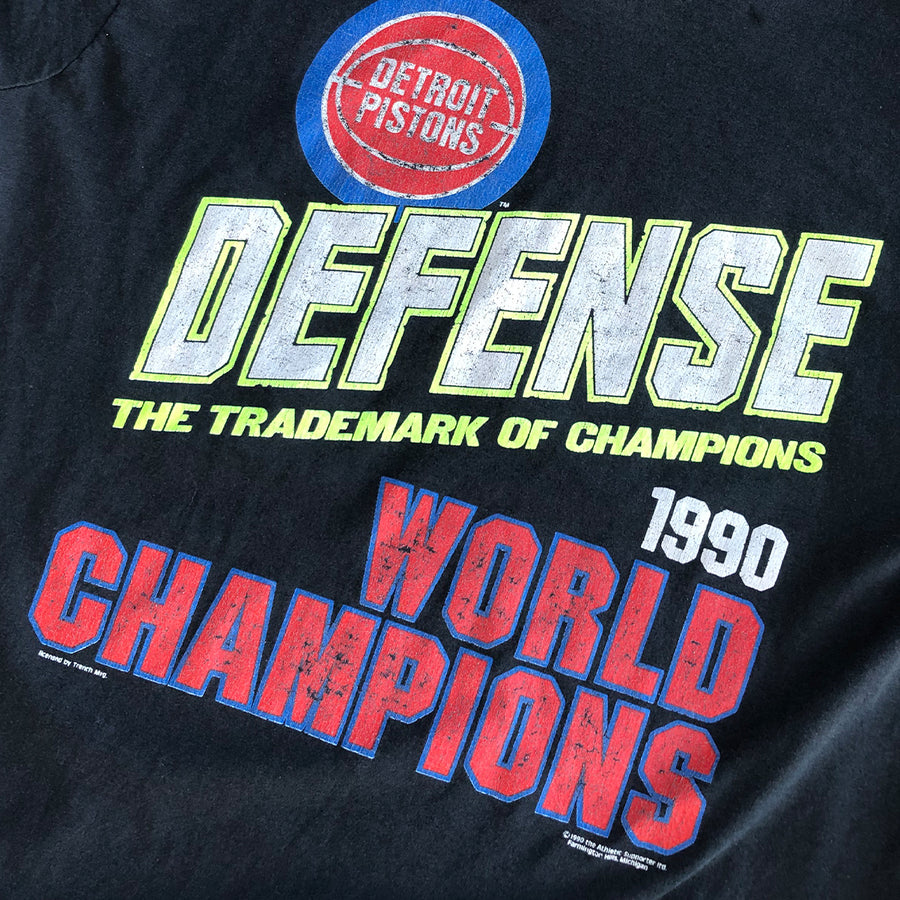 Vintage 1990 Detroit Pistions World Champions Tee XL