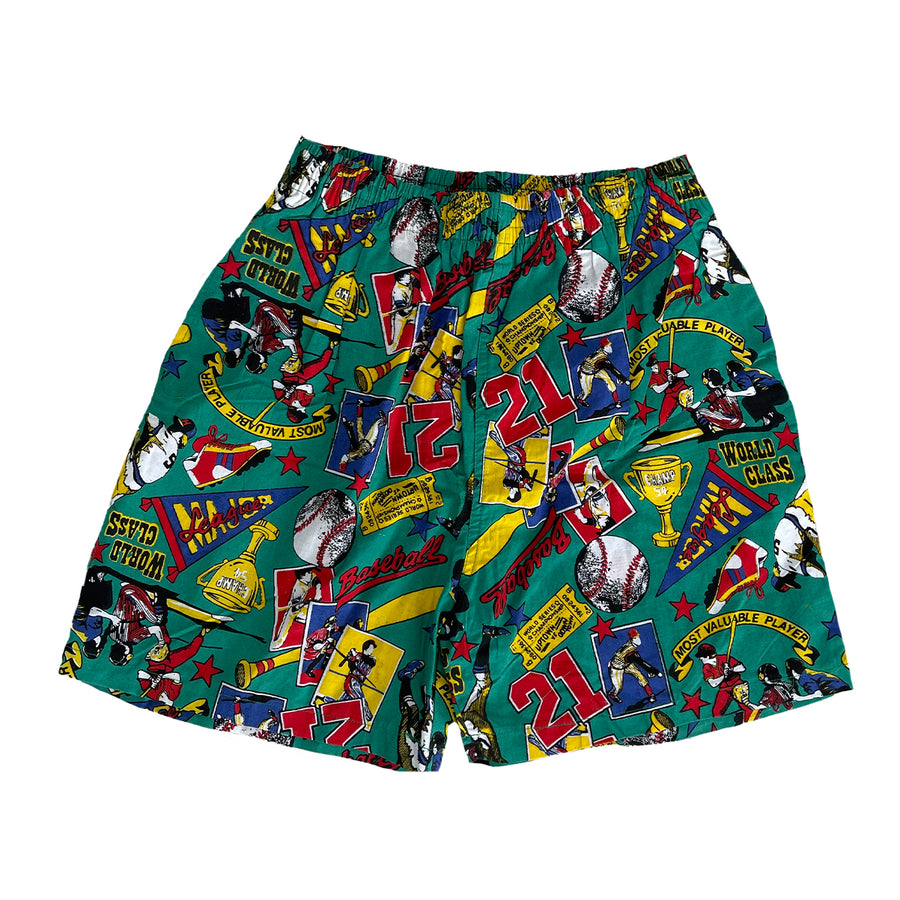 Vintage Baseball Major League Swim Shorts L