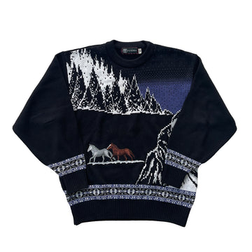 Vintage Tundra Wildlife Crewneck Sweater M