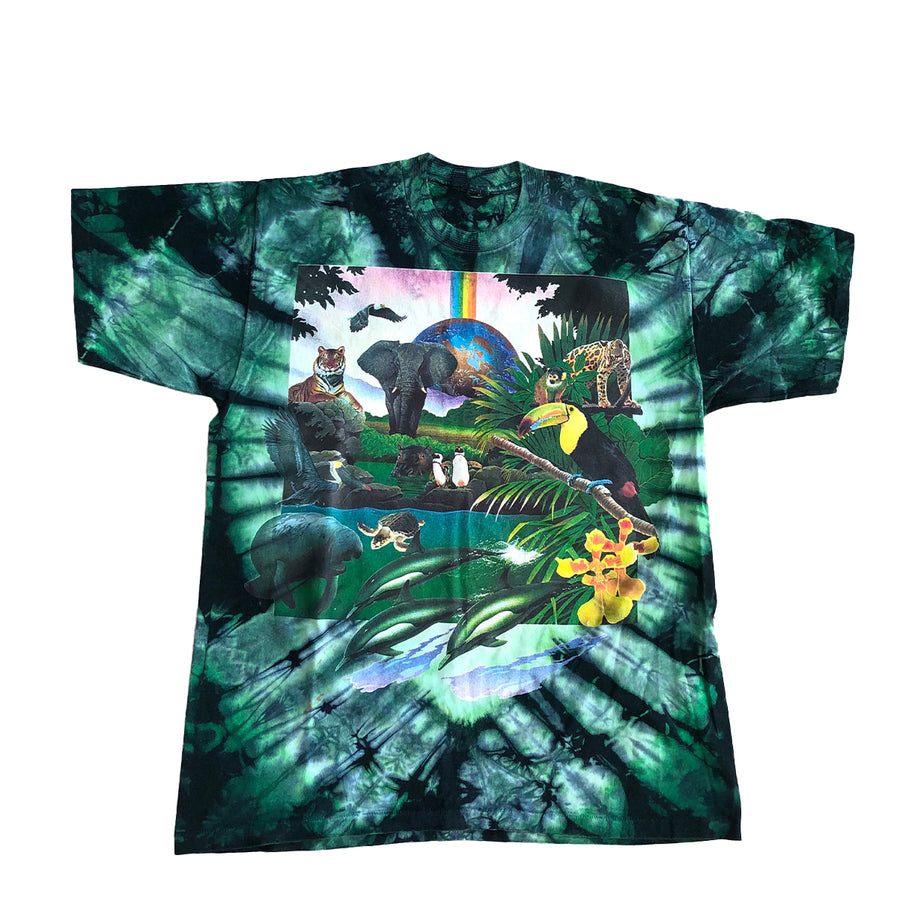 Vintage Wildlife Nature All Over Print Tee XL