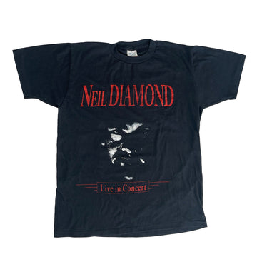 Vintage 90s Neil Diamond Live In Concert In The Round World Tour Tee L